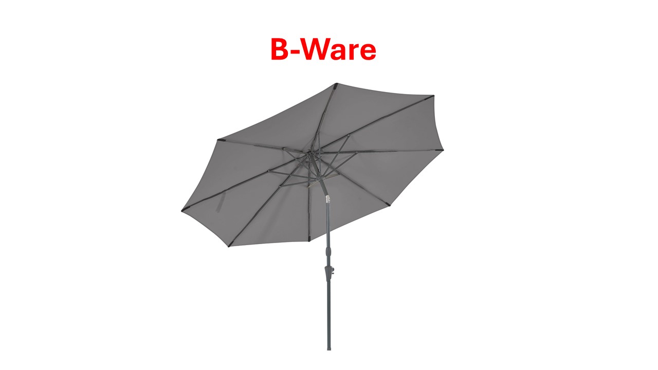 Marktschirm Ø3 m anthrazit B-WARE mit Windschutz und Abknickfunktion