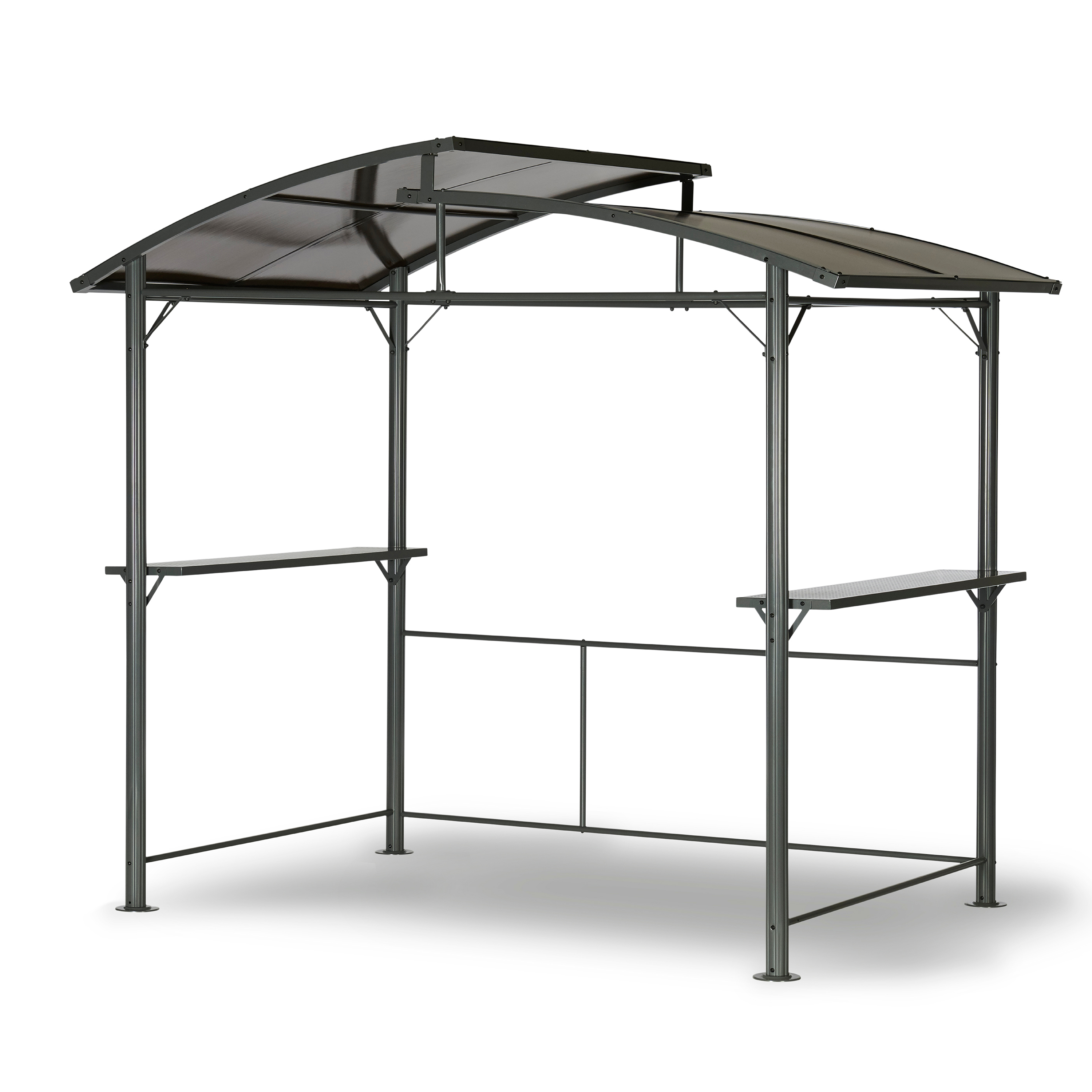 Profi-Grillpavillon XXL 2,75x1,65 m Anthrazit mit Polycarbonat-Dach