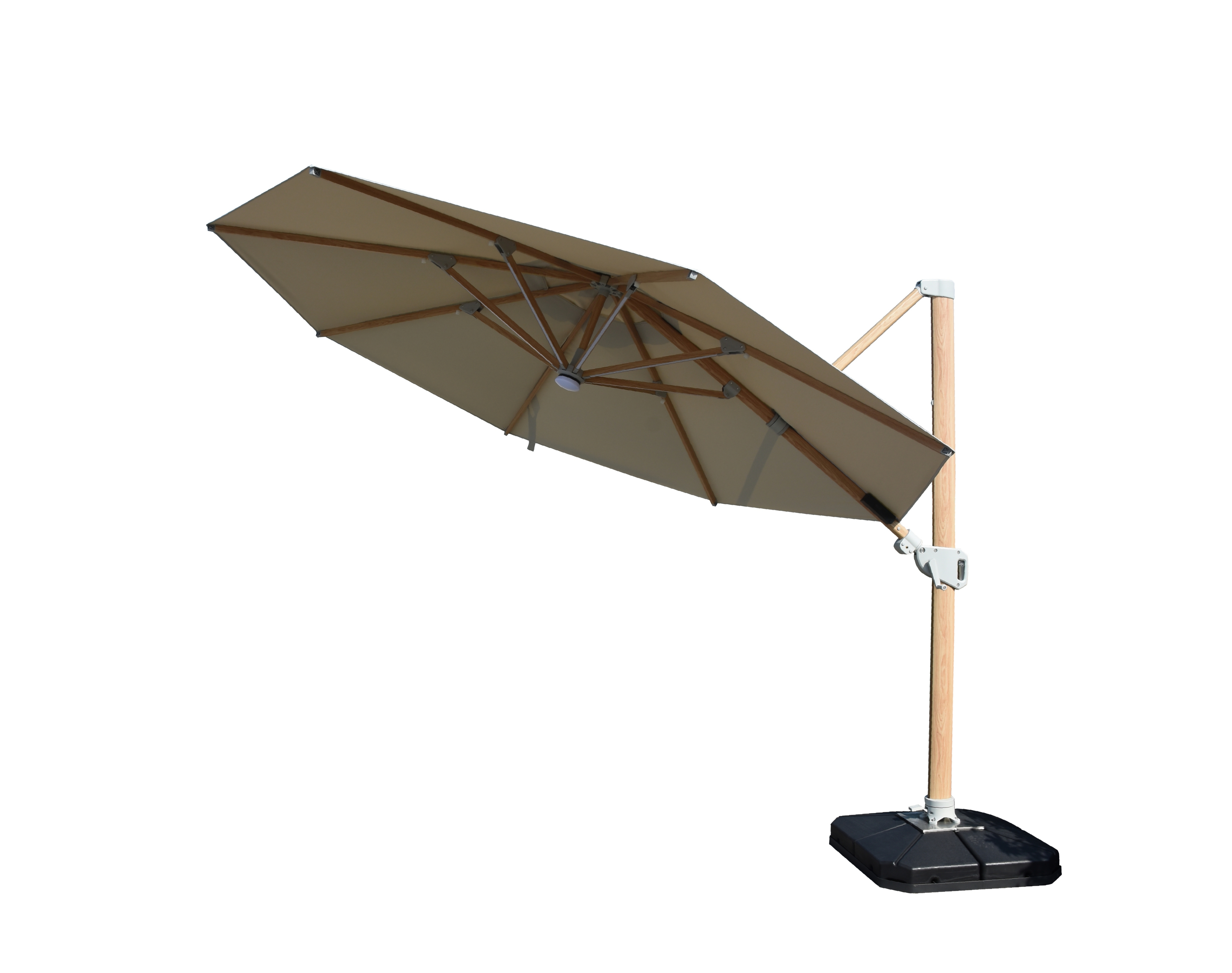 Ampelschirm, Ø350, inkl. LED B-Ware + Haube + Ständer