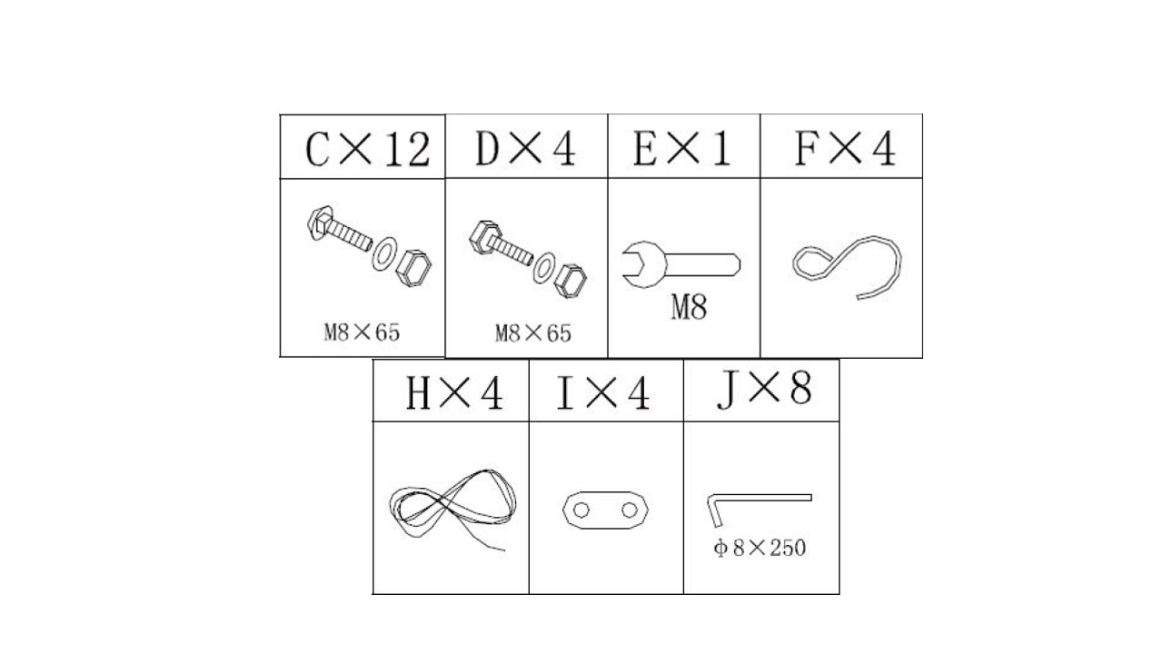 Montagezubehör / Kleinteile zum Kuppelzelt