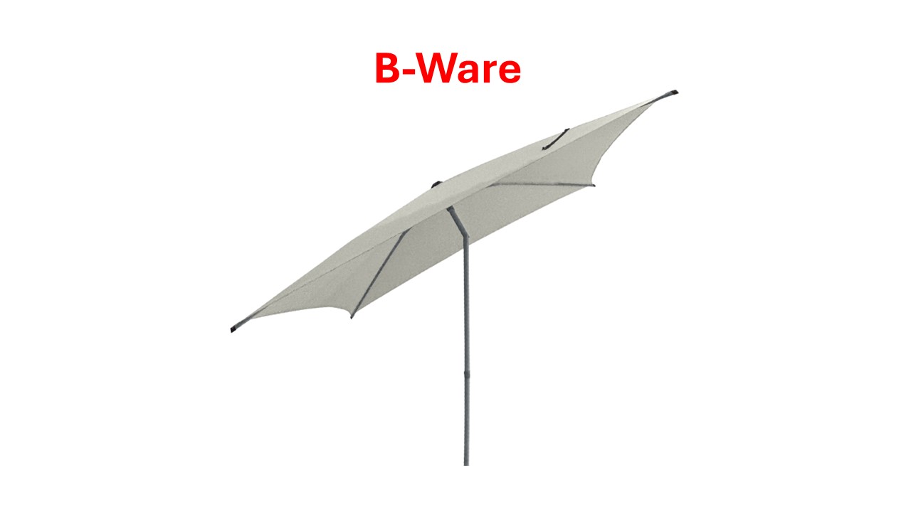 Sonnenschirm quadratisch B-Ware ca. 250x250cm lichtgrau inkl. ADH