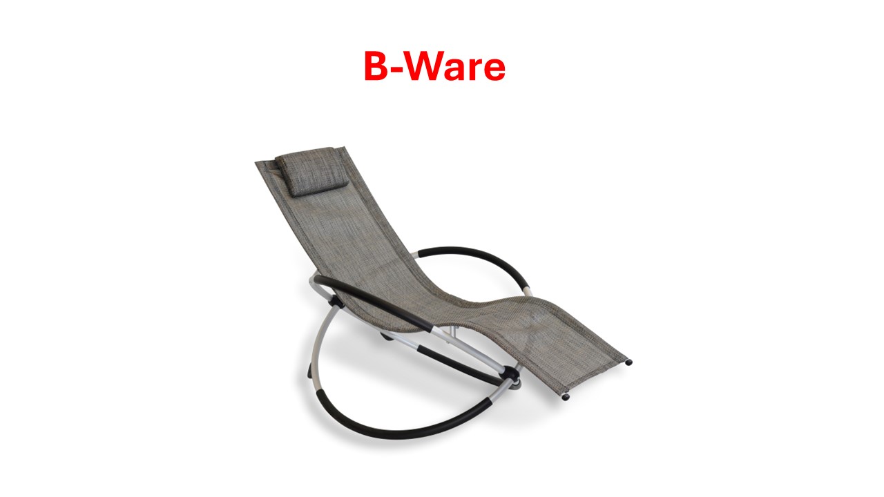 Schaukelstuhl klappbar "DAS ORIGINAL" B-Ware Alu Textilene graubraun meliert