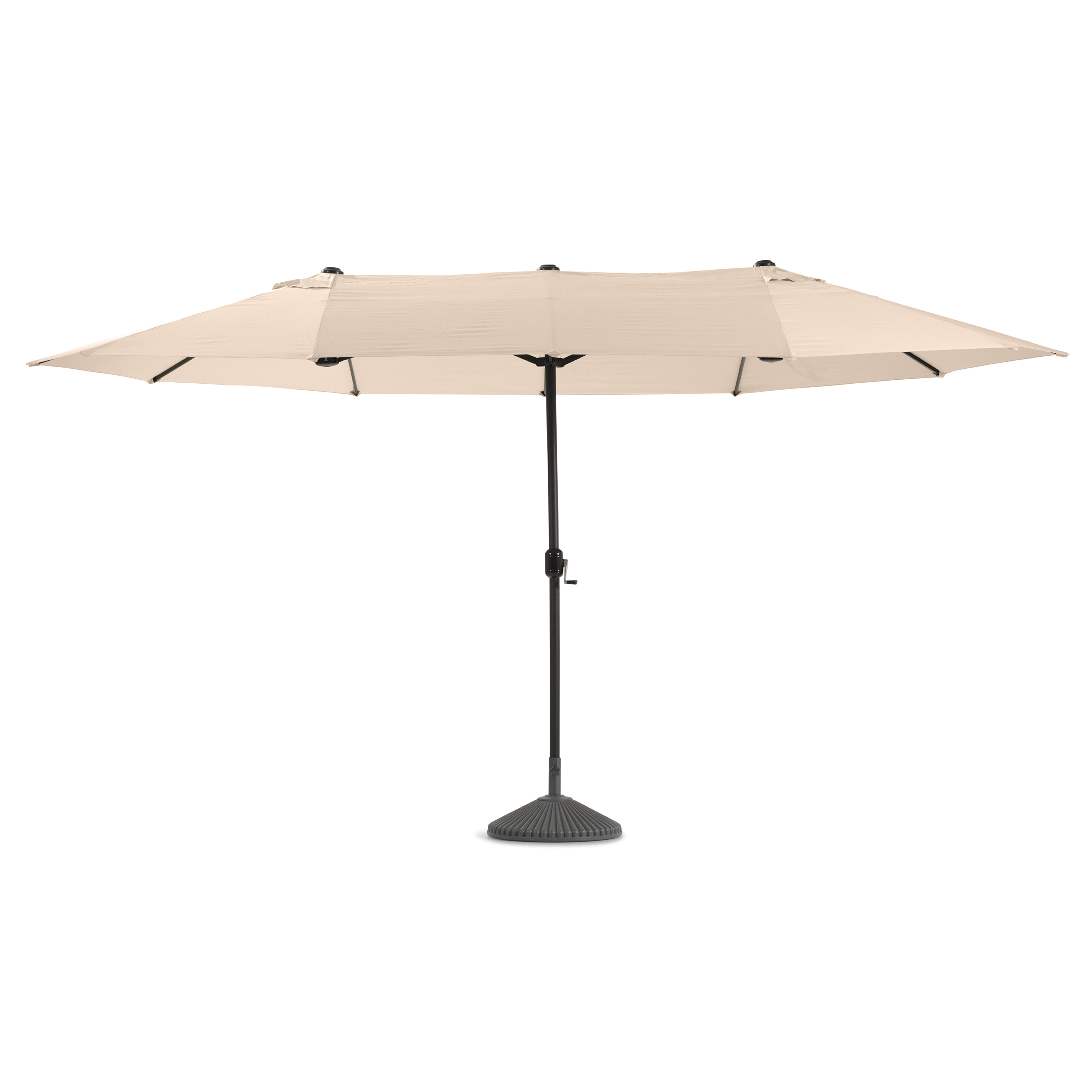 Oval-Schirm "DAS ORIGINAL" 4,6x2,7 m Natur, Aluminium-/Stahlrohrgestell