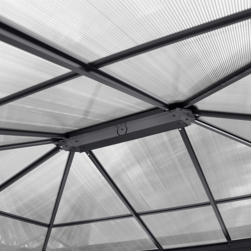 PolycarbonatDachplattenSet transpgrau für ProfiPavillon 3,65x3 m